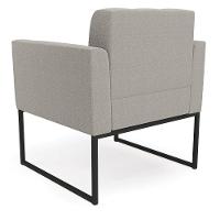 Poltrona Decorativa Industrial Preto Kit 2 Elisa Bouclê D03 - D?rossi Cor Cinza - 3