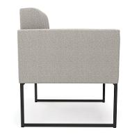 Poltrona Decorativa Industrial Preto Kit 2 Elisa Bouclê D03 - D?rossi Cor Cinza - 7