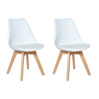 Conjunto 02 Cadeiras Eames Wood Leda Design - Branca - 1
