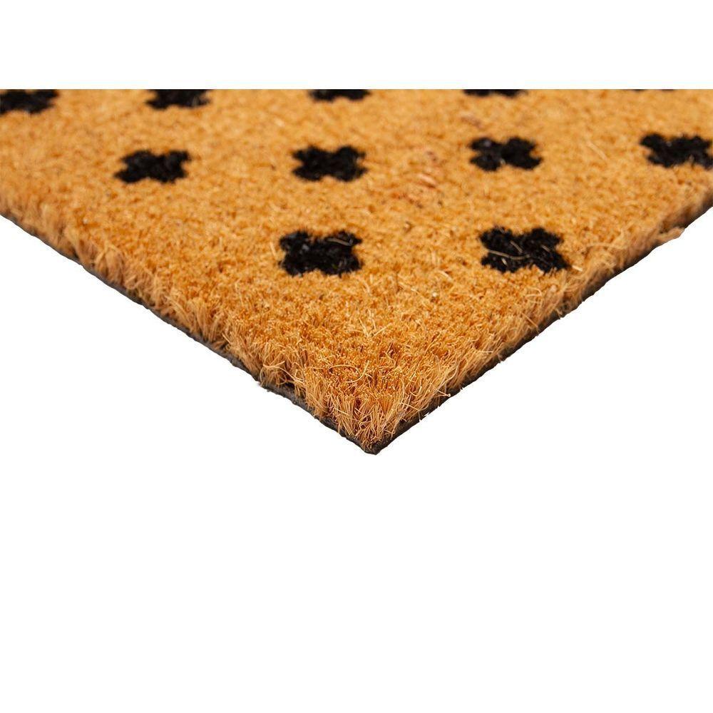 Capacho Fibra De Coco Estampado 25 Bege-preto 0,33x0,60m - 3