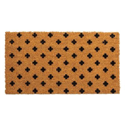 Capacho Fibra De Coco Estampado 25 Bege-preto 0,33x0,60m