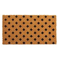 Capacho Fibra De Coco Estampado 25 Bege-preto 0,33x0,60m - 1