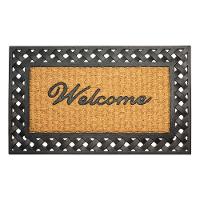 Capacho Fibra De Coco Prime 21 Bege-preto 0,45x0,75m - 1