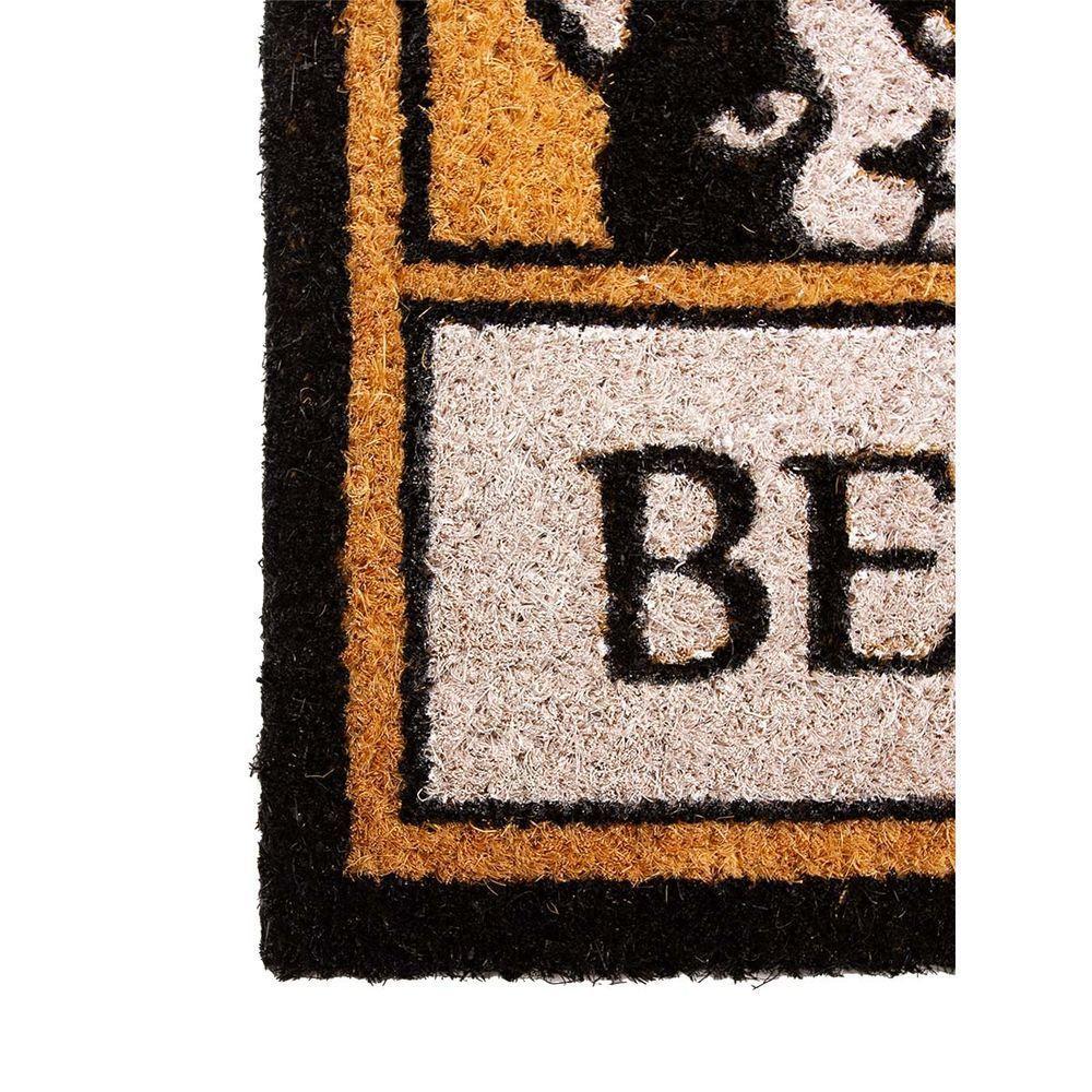 Capacho Fibra De Coco Estampado 31 Bege-preto 0,33x0,60m - 2