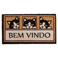 Capacho Fibra De Coco Estampado 31 Bege-preto 0,33x0,60m - 1