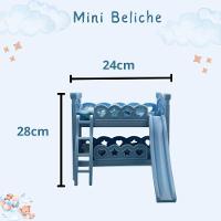 Mini Berço De Brinquedo Infantil Com Escorregador Azul - 5