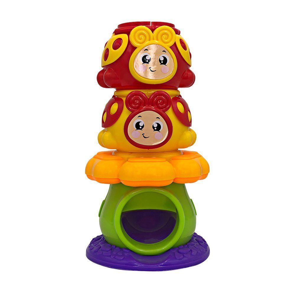 Brinquedo Torre Joaninha Com Bolinha Chocalho Para Crianças - 2