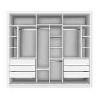 Guarda Roupa Casal Branco Com 3 Espelho 3 Portas Minastex - 7