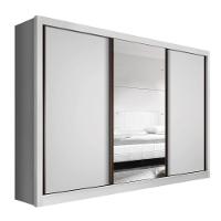 Guarda Roupa Casal Branco Com 3 Espelho 3 Portas Minastex - 8