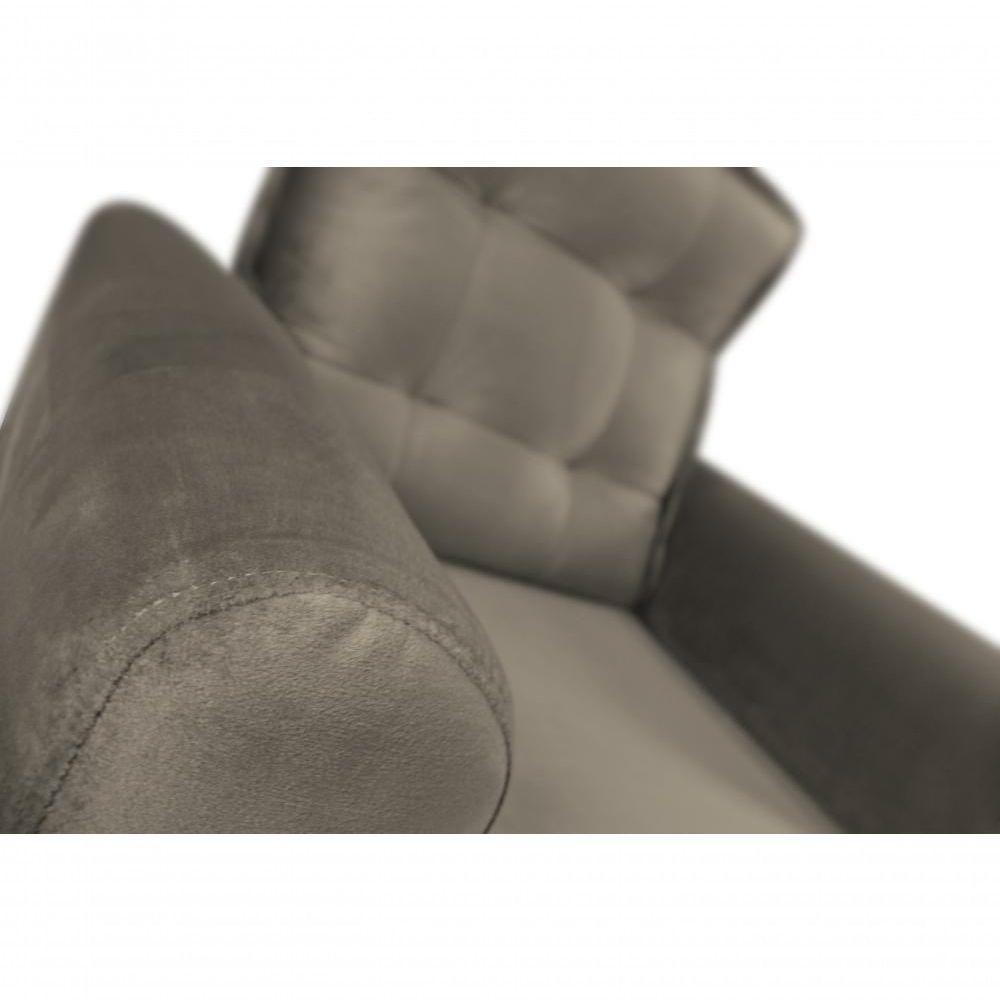 Poltrona Decorativa Para Sala De Estar Quarto E Escritorio Dakota Veludo Matrix - Cappuccino Cappuccino - 3