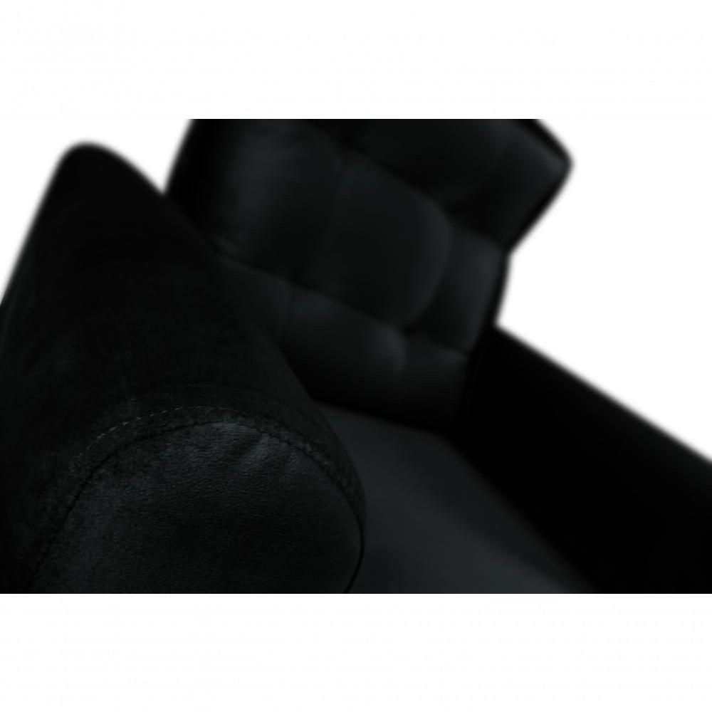 Poltrona Decorativa Para Sala De Estar Quarto E Escritorio Dakota Veludo Matrix - Preto Preto - 3