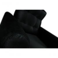 Poltrona Decorativa Para Sala De Estar Quarto E Escritorio Dakota Veludo Matrix - Preto Preto - 3