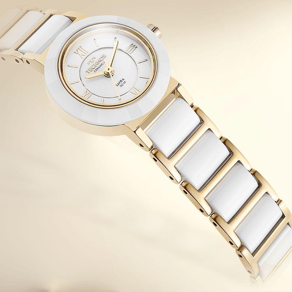 Relógio Technos Feminino Ceramic-saphire Dourado - 2035lwf-1b 2035lwf-1b - 2