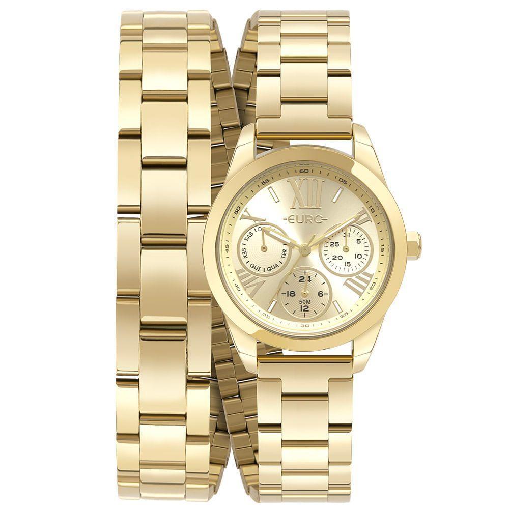 Relógio Euro Feminino Multiglow Midi Dourado - Eu6p29aio-4d Eu6p29aio-4d - 1