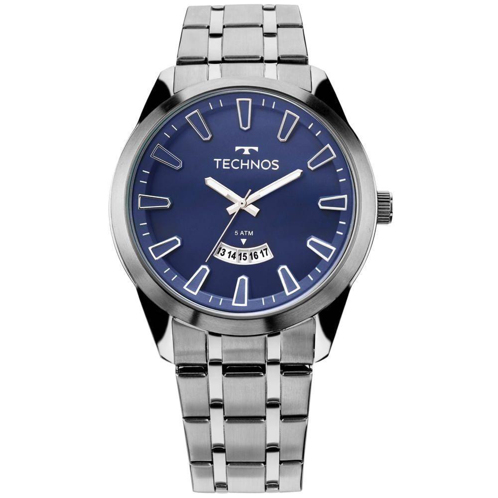Relógio Technos Racer Masculino Prata 2115kzb-1a 2115kzb-1a - 1