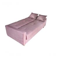 Sofá Cama Casal Reclinável Com Baú Pamela - Veludo Turkey Rose - 10