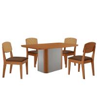 Mesa De Jantar Isadora 120cm Tampo Mdf Laminado Veludo Marrom/naturale/off White - 2