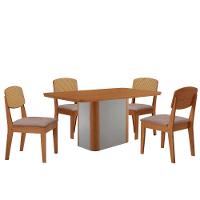 Mesa De Jantar Isadora 120cm Tampo Mdf Laminado Linho Capuccino /naturale /off White - 2