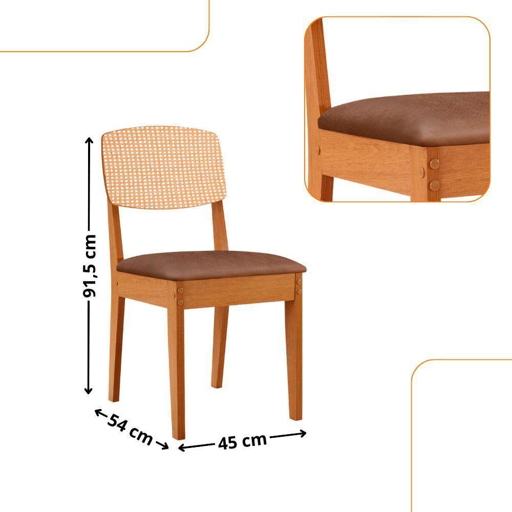 Mesa De Jantar Aspen 180cm Tampo Mdf Vidro Copper Premium Tork /nat/off/serig. Off - 3