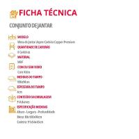 Mesa De Jantar Aspen 180cm Tampo Mdf Vidro Copper Premium Tork /nat/off/serig. Off - 6