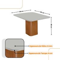Mesa De Jantar Eloise 90cm Tampo Mdf 4 Cadeiras Copper Tork /nat/off/serig. Off