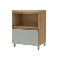 Balcão 1 Porta Basculante 1 Gaveta 70cm 100% Mdf Rainha Nature/verde Nesher - 2