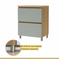 Balcão 1 Porta Basculante 1 Gaveta 70cm 100% Mdf Rainha Nature/verde Nesher - 6