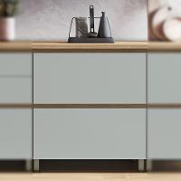 Balcão 1 Porta Basculante 1 Gaveta 80cm 100% Mdf Rainha Nature/verde Nesher - 2