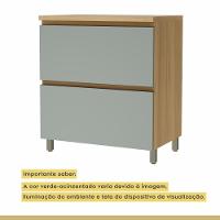 Balcão 1 Porta Basculante 1 Gaveta 80cm 100% Mdf Rainha Nature/verde Nesher - 8