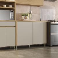 Balcão 2 Portas 120cm Condessa 100% Mdf Nesher Móveis Carvalho/greige - 1