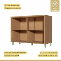 Balcão 2 Portas 120cm Condessa 100% Mdf Nesher Móveis Carvalho/greige - 7
