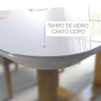 Conjunto Sala De Jantar Mesa Com 4 Cadeiras Móveis Mundial Mel/off-white/marrom Chocolate - 5