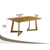 Sala De Jantar Com 6 Lugares Mesa E Cadeiras Móveis Mix Cinamomo/cinza Prata - 3