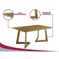 Sala De Jantar Com 6 Lugares Mesa E Cadeiras Móveis Mix Cinamomo/cinza Prata - 5