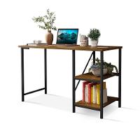 Escrivaninha Mesa Office Estudo Estilo Industrial 110cm Klm Preto/imbuia - 2