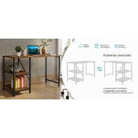 Escrivaninha Mesa Office Estudo Estilo Industrial 110cm Klm Preto/imbuia