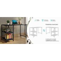 Escrivaninha Mesa Office Estudo Estilo Industrial 110cm Klm Preto/preto