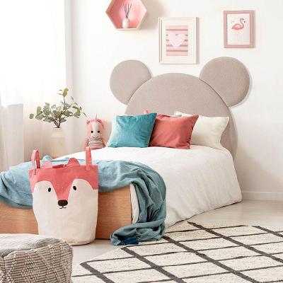 Painel Ina Urso Para Box 90cm De Veludo Klm Móveis Veludo Bege