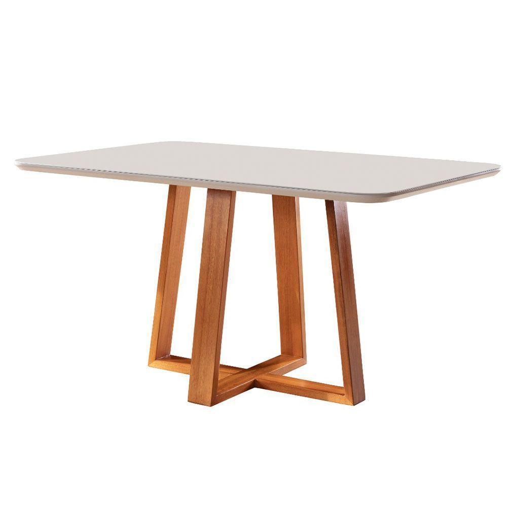 Conjunto Sala De Jantar Atenas 6 Lugares Móveis Mundial Mel/offwhite/areia - 7