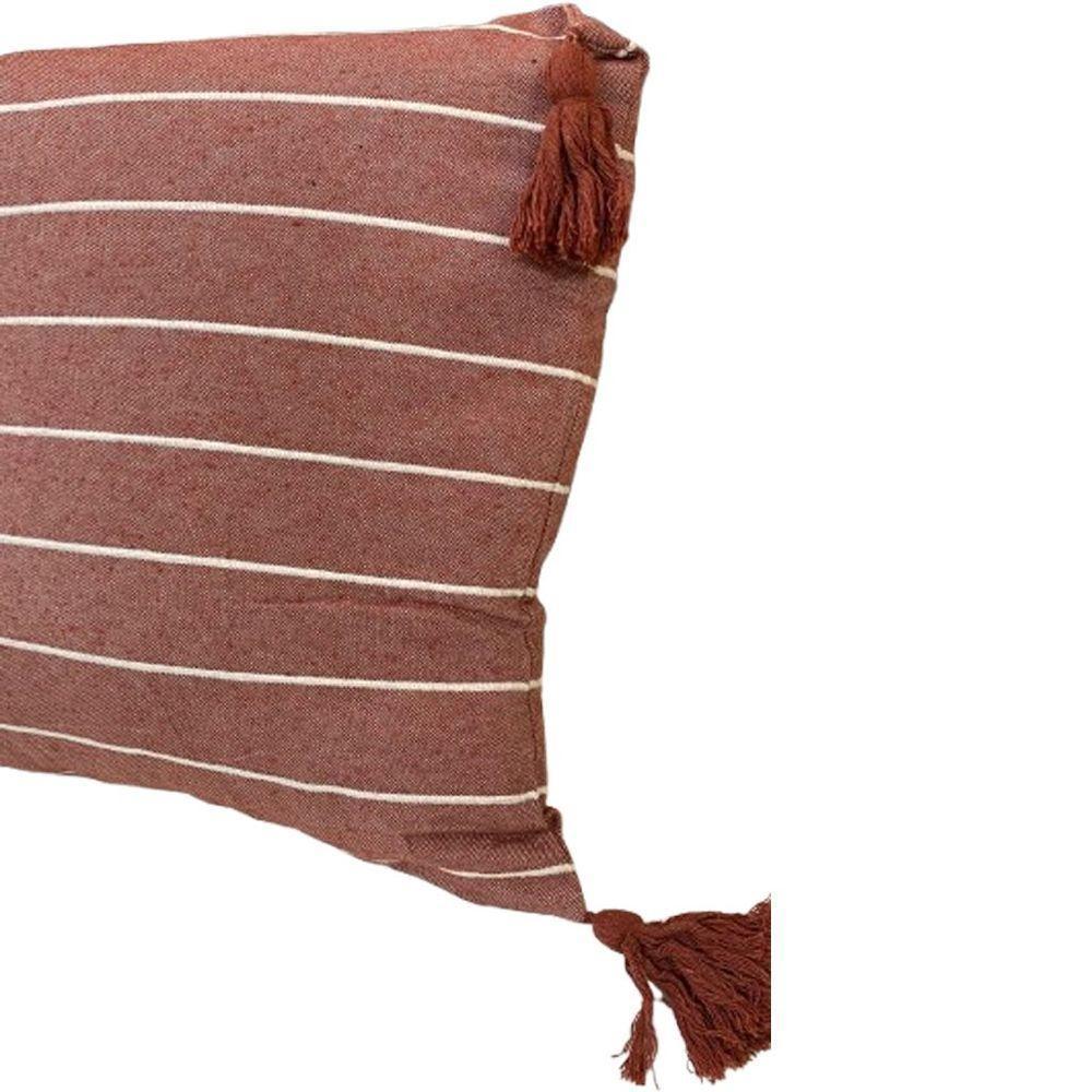 Kit 2 Capa De Almofada Pompom Decorativa 45x45cm Telha - 5