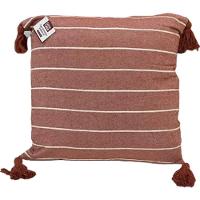 Kit 2 Capa De Almofada Pompom Decorativa 45x45cm Telha - 2