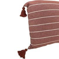 Kit 2 Capa De Almofada Pompom Decorativa 45x45cm Telha