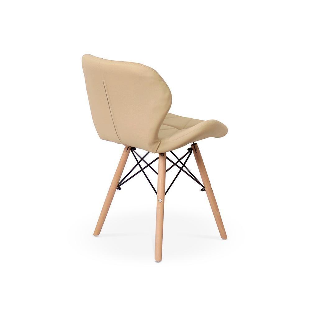 Kit Mesa Luiza 135cm Branca 4 Cadeiras Slim Nude - 3