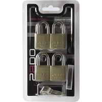 Kit 4 Cadeados Pado Com Chaves Iguais 25mm - 2