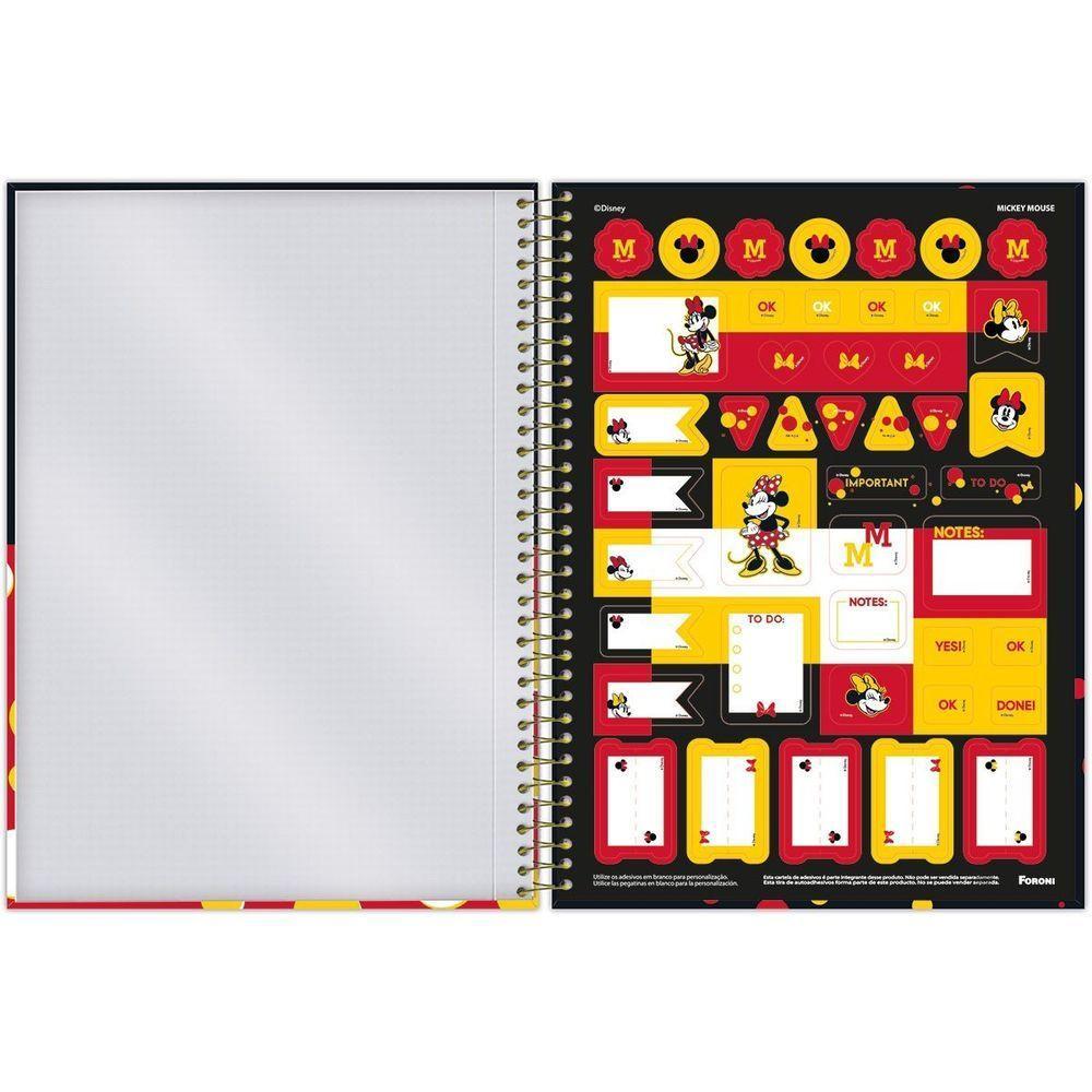 Caderno Espiral Capa Dura Universitário 1 Matéria Disney Minnie Mouse 80 Folhas Foroni Estampa 3 - 3