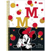 Caderno Espiral Capa Dura Universitário 1 Matéria Disney Minnie Mouse 80 Folhas Foroni Estampa 3 - 1