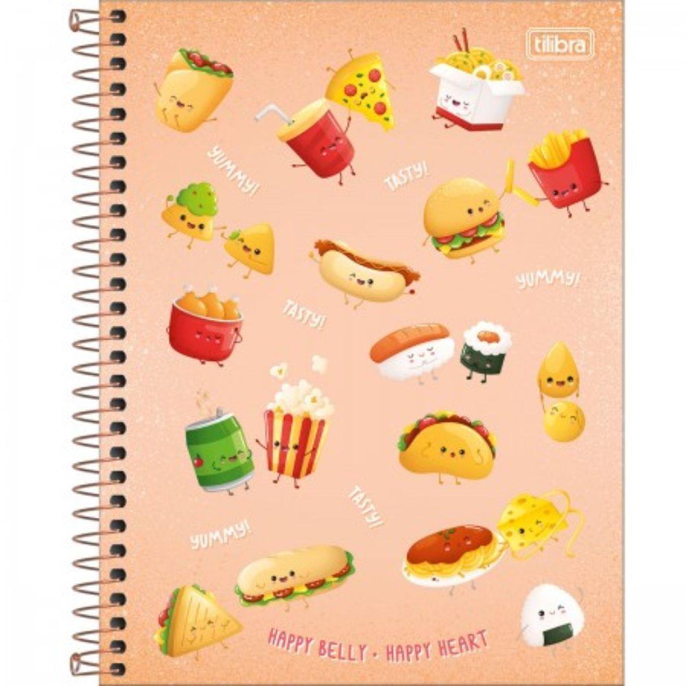 Caderno Espiral Capa Dura Universitário 1 Matéria Taste 80 Folhas Tilibra Laranja - 1