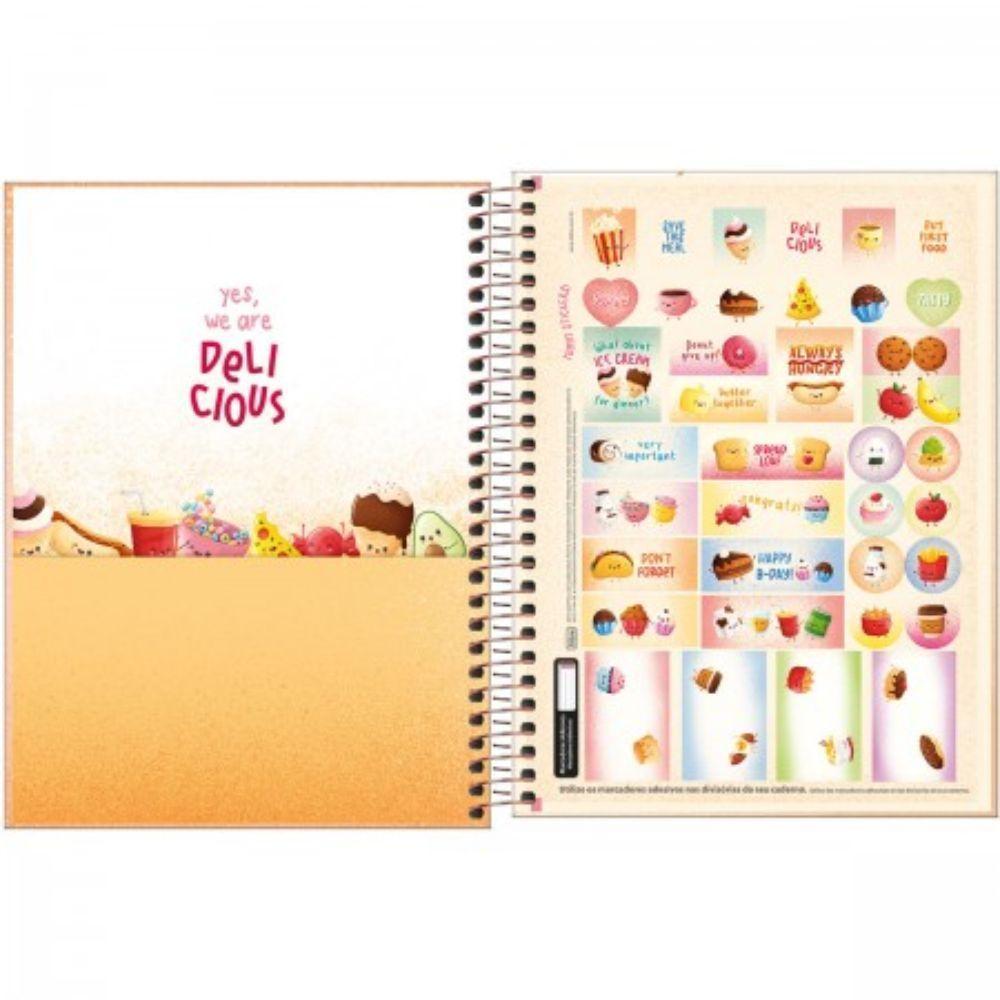Caderno Espiral Capa Dura Universitário 1 Matéria Taste 80 Folhas Tilibra Laranja - 3
