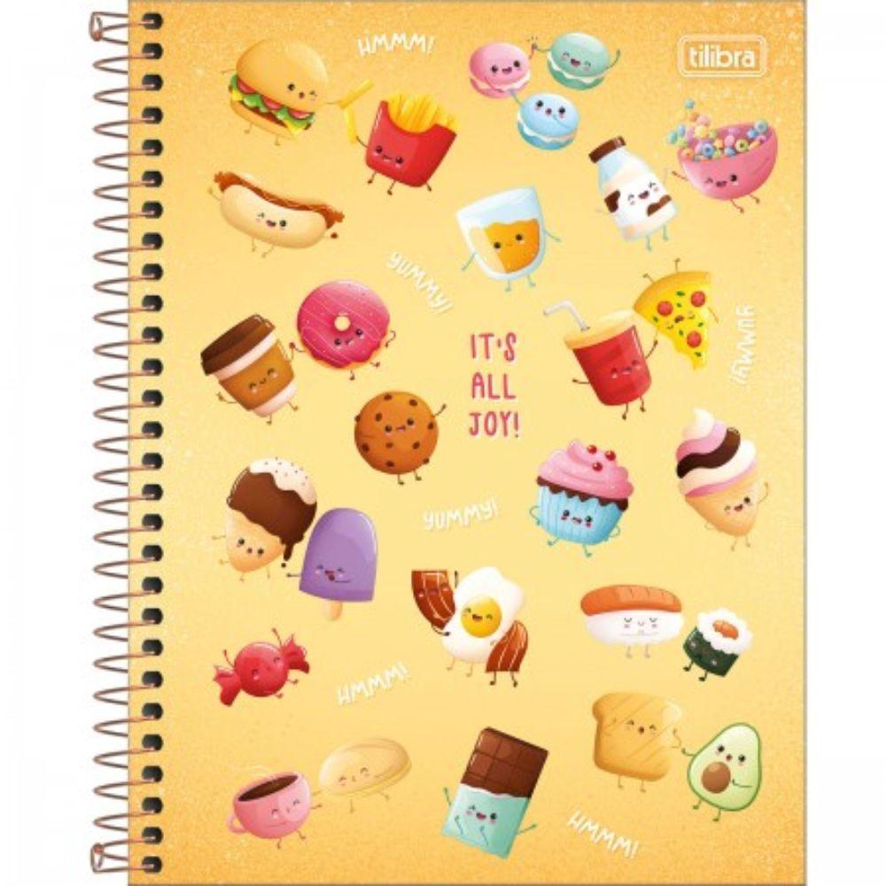 Caderno Espiral Capa Dura Universitário 1 Matéria Taste 80 Folhas Tilibra Amarelo - 1