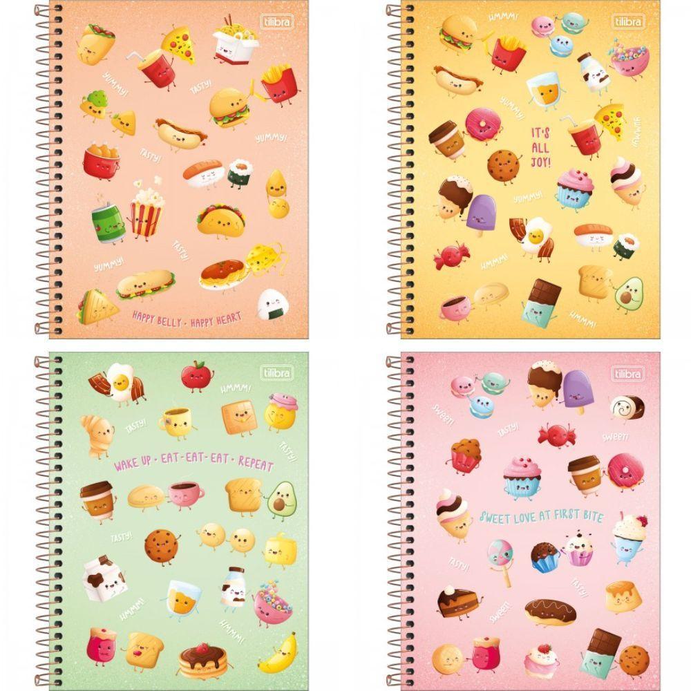 Caderno Espiral Capa Dura Universitário 1 Matéria Taste 80 Folhas Tilibra Amarelo - 2